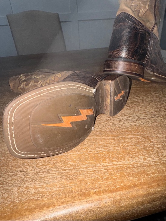 Cody James boys Brown leather Western Cowboy Boots display picture 1